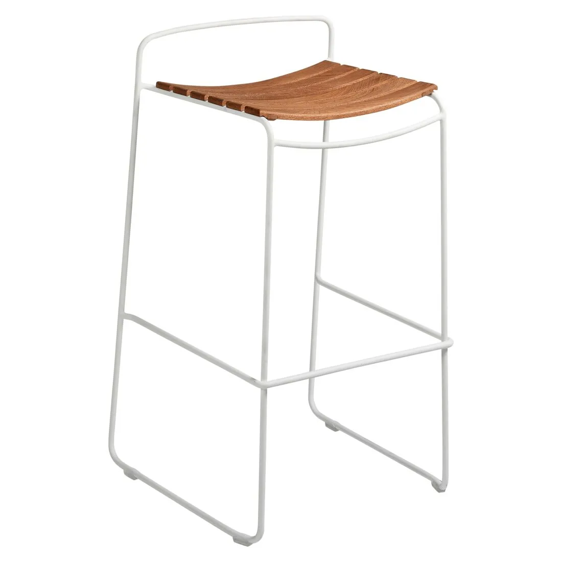 Fermob Surprising SURPRISING TABOURET DE BAR TECK Blanc Coton